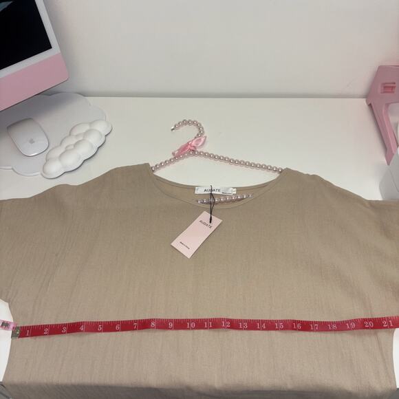 Elegant Tan Mini Dress - Picture 10 of 10